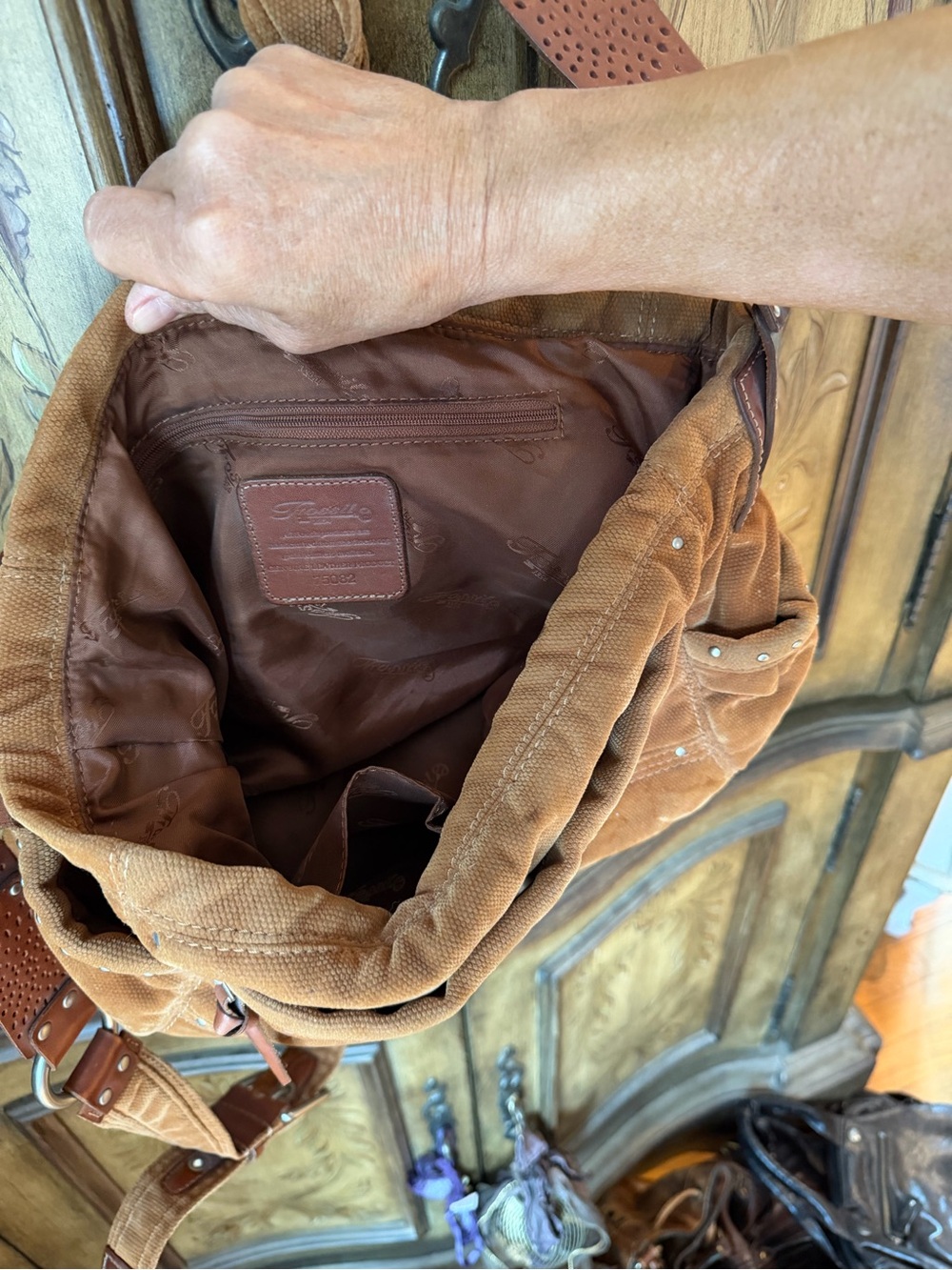 Fossil Suede Shoulder Bag in Rust - Picture 3 of 4